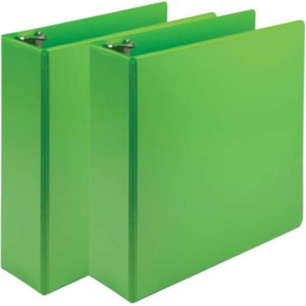 Davenport 3 in. Earths Choice Plant-Based Durable 3 Ring View Binders, Lime Green, 2PK DA3193709 - main